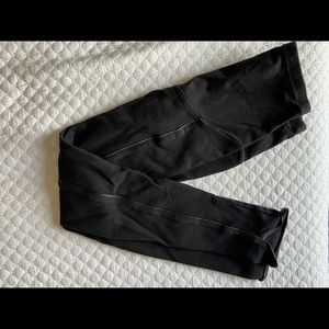 H&M maternity faux leather trim leggings